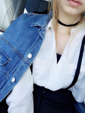 「SPIRALGIRL（スパイラルガール）のアイテム（サロペット/オーバーオール）」を使った、Mさん（レディース・157cm）の春コーディネート
