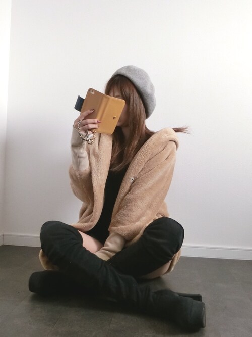 lump sugar使用「emoda(basicベレー)」的时尚穿搭