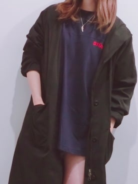 「Another Edition（アナザーエディション）のアイテム（その他アウター）」を使った、Mさん（レディース・157cm）の春コーディネート