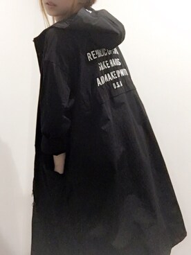 「Another Edition（アナザーエディション）のアイテム（その他アウター）」を使った、Mさん（レディース・157cm）の春コーディネート