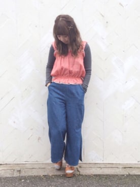 「flower」｜「アイテム（その他）」を使った、な͜͡お͜͡な͜͡さん（レディース・155cm）の春コーディネート