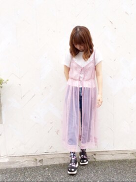 「Another Edition」｜「アイテム（レッグウェア）」を使った、な͜͡お͜͡な͜͡さん（レディース・155cm）の夏コーディネート