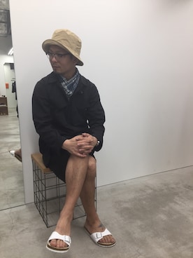 「DESCENTE」｜「アイテム（その他アウター）」を使った、KIMURAさん（メンズ・175cm）の春コーディネート