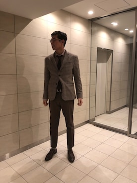 「SCOTCH GRAIN（スコッチグレイン）のアイテム（その他シューズ）」を使った、Eiichi Ohnoさん（メンズ・186cm）の冬コーディネート
