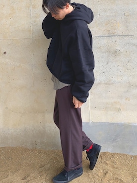 「Ralph Lauren」｜「アイテム（スラックス）」を使った、KENさん（メンズ・176cm）の冬コーディネート