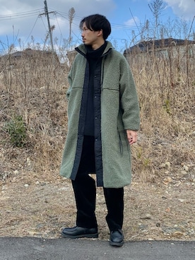 「HYKE」｜「アイテム（その他アウター）」を使った、KENさん（メンズ・176cm）の冬コーディネート
