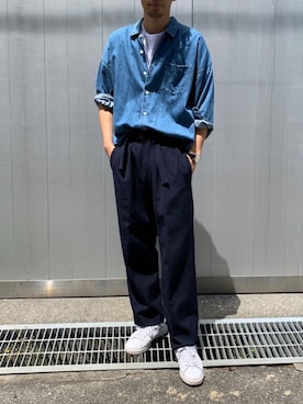 Kenny (ケニー)さんの「＜monkey time＞ DENIM DROPPED SHOULDER SHIRT/シャツ」を使ったコーディネート