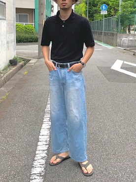 「woadblue（ウォードブルー）のアイテム（パンツ）」を使った、KENさん（メンズ・176cm）の春コーディネート