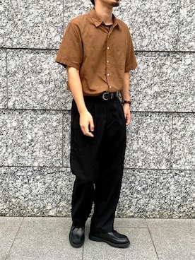 「アイテム（モカシン/デッキシューズ）」を使った、KENさん（メンズ・176cm）の春コーディネート