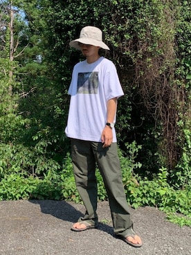 「KIJIMA TAKAYUKI」｜「アイテム（サンダル）」を使った、KENさん（メンズ・176cm）の夏コーディネート