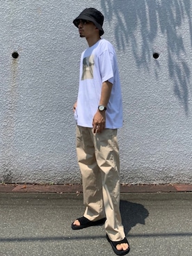 「LARS LARSEN（ラースラーセン）のアイテム」を使った、KENさん（メンズ・176cm）の夏コーディネート