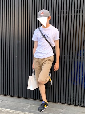 「メゾン キツネ(MAISON KITSUNE)」｜珍さん(相互◎)さん（メンズ・173cm）の夏コーディネート