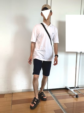 「フレッドペリー」｜「アイテム（アクセサリー）」を使った、珍さん(相互◎)さん（メンズ・173cm）の夏コーディネート