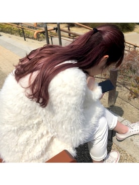 「オールホワイトコーデ」｜「アイテム（ジャケット/アウター）」を使った、chihokarinさん（レディース・158cm）の春コーディネート