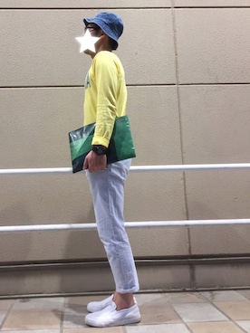 FREITAGのクラッチバッグ（グリーン系）を使ったメンズ人気