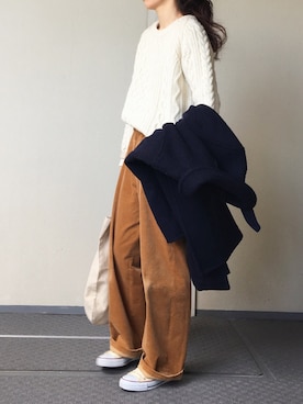 「Ray BEAMS（レイビームス）のアイテム（その他アウター）」を使った、Chocorooさん（レディース・156cm）の冬コーディネート