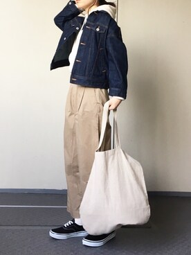 「studio CLIP（スタディオクリップ）のアイテム（ジャケット/アウター）」を使った、Chocorooさん（レディース・156cm）の春コーディネート
