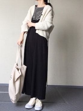 「FRAMeWORK（フレームワーク）のアイテム（オールインワン・サロペット）」を使った、Chocorooさん（レディース・156cm）の春コーディネート