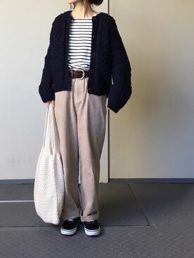 「URBAN RESEARCH DOORS（アーバンリサーチドアーズ）のコーデュロイパンツ（その他パンツ）」を使った、Chocorooさん（レディース・156cm）の冬コーディネート