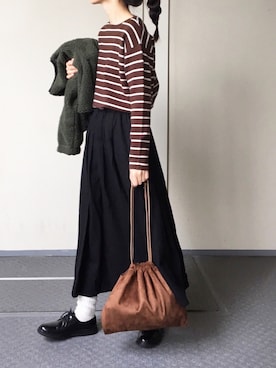 「MANEBU（マネブ）のアイテム」を使った、Chocorooさん（レディース・156cm）の冬コーディネート