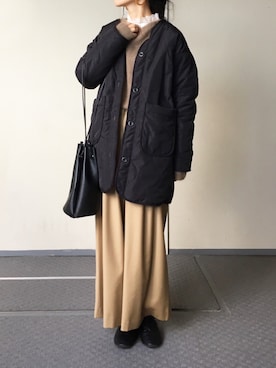 「FORK&SPOON（フォークアンドスプーン）のアイテム（バレエシューズ）」を使った、Chocorooさん（レディース・156cm）の冬コーディネート