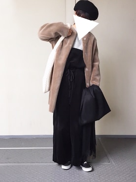 「JOURNAL STANDARD relume（ジャーナルスタンダード　レリューム）のアイテム（ムートンコート）」を使った、Chocorooさん（レディース・156cm）の冬コーディネート