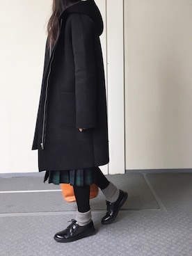 「MANEBU（マネブ）のアイテム」を使った、Chocorooさん（レディース・156cm）の冬コーディネート