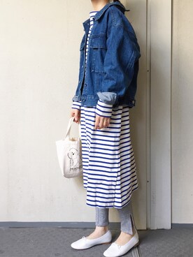 「FREE'S MART（フリーズマート）のアイテム（レッグウェア）」を使った、Chocorooさん（レディース・156cm）の春コーディネート