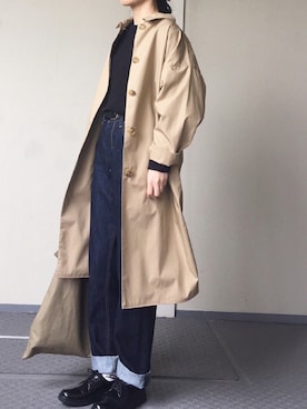 「MANEBU（マネブ）のアイテム」を使った、Chocorooさん（レディース・156cm）の春コーディネート