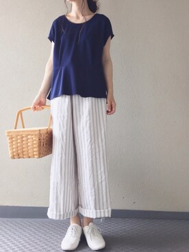 「URBAN RESEARCH DOORS WOMENS（アーバンリサーチ ドアーズ ウィメンズ）のアイテム（バレエシューズ）」を使った、Chocorooさん（レディース・156cm）の夏コーディネート