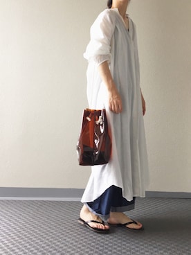 「note et silence （ノートエシロンス）のアイテム」を使った、Chocorooさん（レディース・156cm）の夏コーディネート