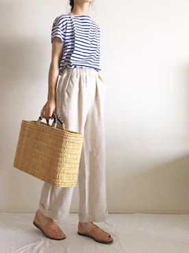 「CHAMULA（チャムラ）のアイテム」を使った、Chocorooさん（レディース・156cm）の夏コーディネート