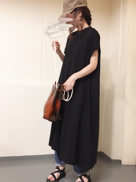 「ORCIVAL（オーシバル）のアイテム（キャップ）」を使った、Chocorooさん（レディース・156cm）の夏コーディネート