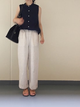「CHAMULA（チャムラ）のアイテム」を使った、Chocorooさん（レディース・156cm）の夏コーディネート