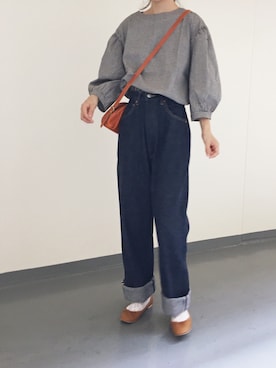 「IL BISONTE（イルビゾンテ）のアイテム」を使った、Chocorooさん（レディース・156cm）の秋コーディネート