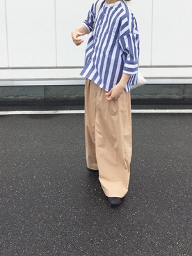 「sm2rhythm（サマンサモスモスリズム）のアイテム（トップス）」を使った、Chocorooさん（レディース・156cm）の春コーディネート