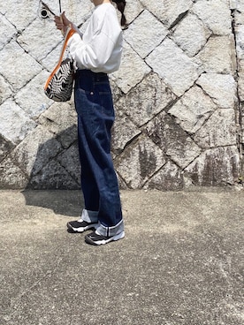 「ANATOMICA（アナトミカ）のアイテム（デニムパンツ）」を使った、Chocorooさん（レディース・156cm）の春コーディネート