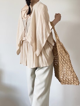 「NOMBRE IMPAIR（ノンブルアンペール）のアイテム」を使った、Chocorooさん（レディース・156cm）の夏コーディネート