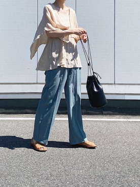 「CHAMULA（チャムラ）のアイテム」を使った、Chocorooさん（レディース・156cm）の夏コーディネート
