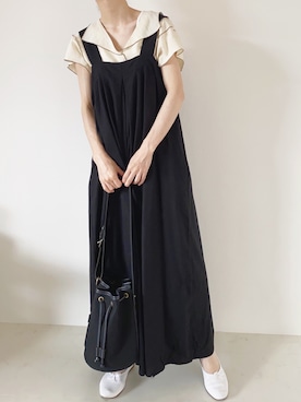 「KBF（ケイビーエフ）のアイテム（オールインワン・サロペット）」を使った、Chocorooさん（レディース・156cm）の夏コーディネート