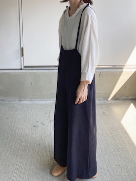 「URBAN RESEARCH Sonny Label（アーバンリサーチサニーレーベル）のアイテム（サロペット/オーバーオール）」を使った、Chocorooさん（レディース・156cm）の秋コーディネート