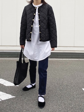 「アイテム（バレエシューズ）」を使った、Chocorooさん（レディース・156cm）の秋コーディネート