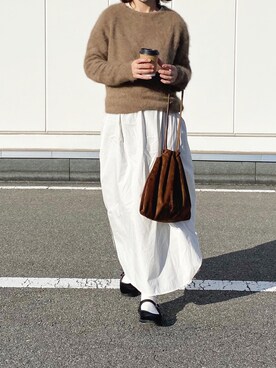「NOMBRE IMPAIR（ノンブルアンペール）のアイテム（ニット/セーター）」を使った、Chocorooさん（レディース・156cm）の冬コーディネート