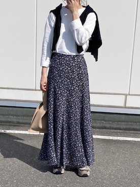 SLOBE IENA（スローブイエナ）の「フラワープリントパネルフレアー  