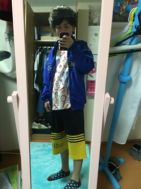 「アイテム（ジャージ）」を使った、〄*®️ℹ︎Nt@®︎🅾*〄さん（メンズ・168cm・10代）の春コーディネート
