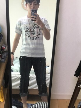 「アイテム（イヤリング（片耳用）、ホワイト系）」を使った、〄*®️ℹ︎Nt@®︎🅾*〄さん（メンズ・168cm）の秋コーディネート