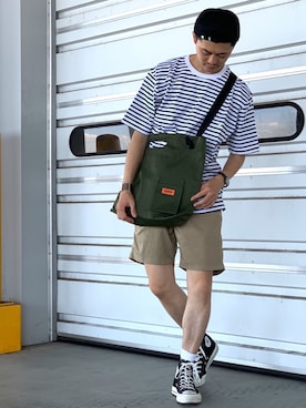 「GLOSTER（グロスター）のアイテム（アクセサリー）」を使った、GLOSTER stylingさん（メンズ・169cm）の夏コーディネート