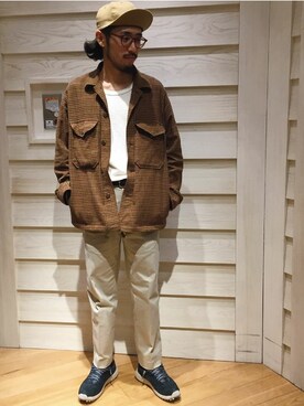 「PENDLETON（ペンドルトン）のアイテム（ミリタリージャケット）」を使った、GLOSTER stylingさん（メンズ・170cm）の秋コーディネート