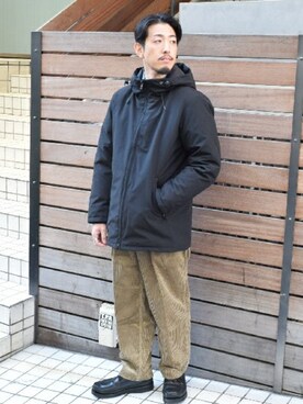 「GLOSTER（グロスター）のアイテム（ダウンジャケット/コート）」を使った、GLOSTER stylingさん（メンズ・172cm）の冬コーディネート