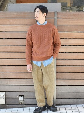 GLOSTER stylingさん（メンズ・172cm）の冬コーディネート